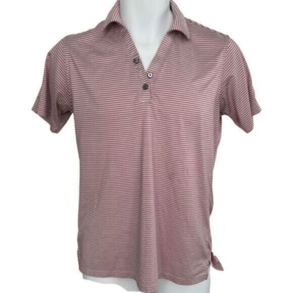 Oobe Red and White Golf Shirt. Size Small. Carolina Emblem on sleeve. - Picture 1 of 6